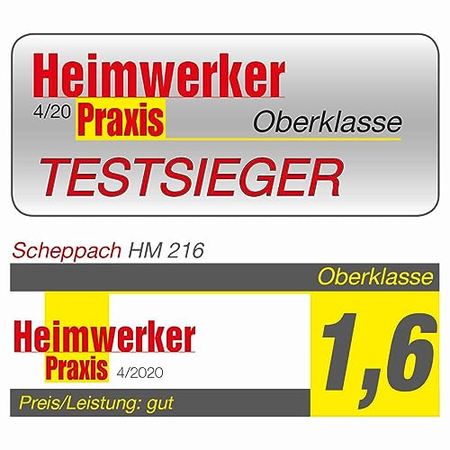 Scheppach Kappzugsäge HM216 Kappsäge Gehrungssäge mit Laser | Sägeblatt Ø 216mm | 2000W Leistung | Drehtisch mit Schnellarretierung | inkl. 2 Sägeblatt (HM216)