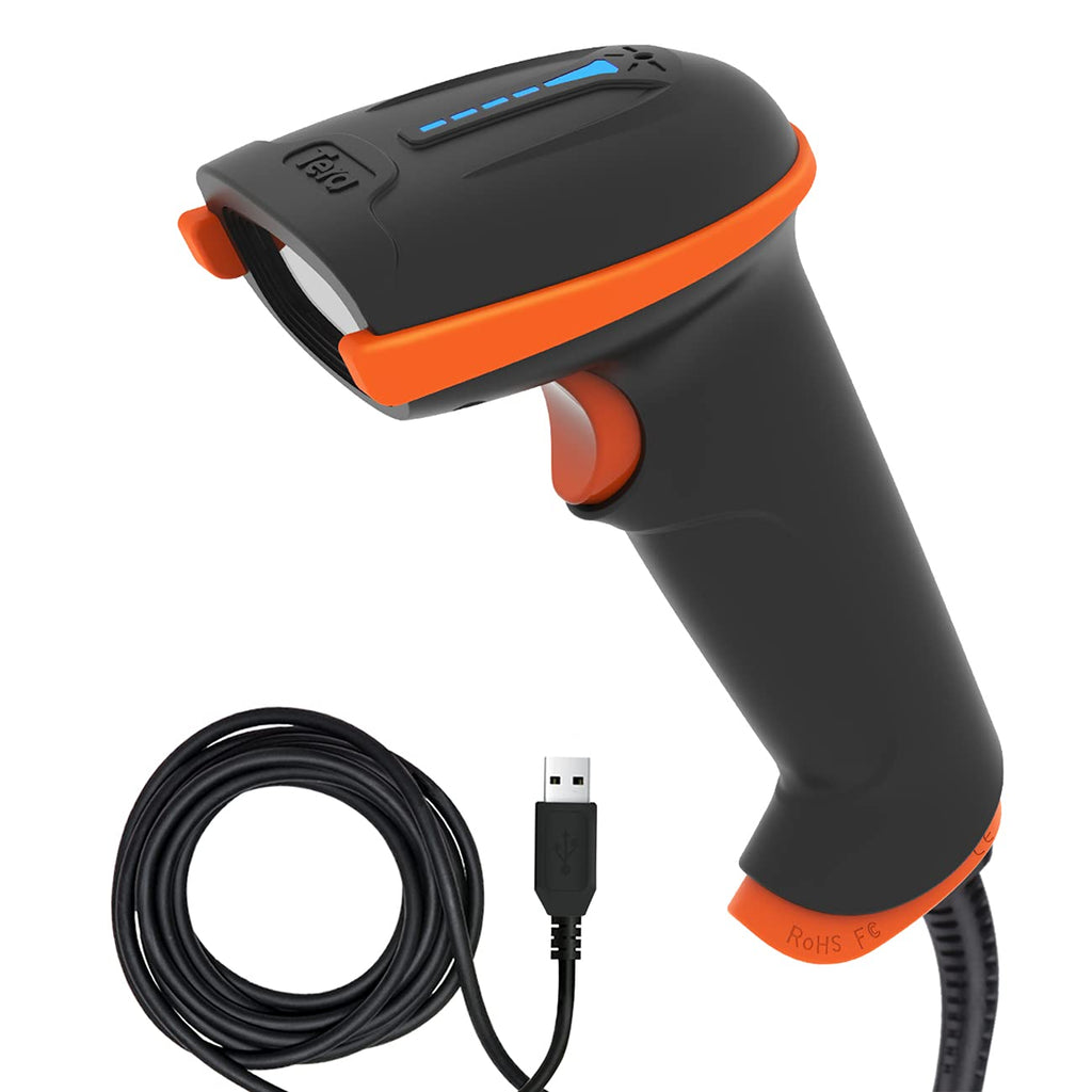 Tera Barcode-Scanner 1D Laser USB Wired Kabelgebunden Handheld Barcodescanner Handscanner Lesegerät Plug and Play, L5100Y