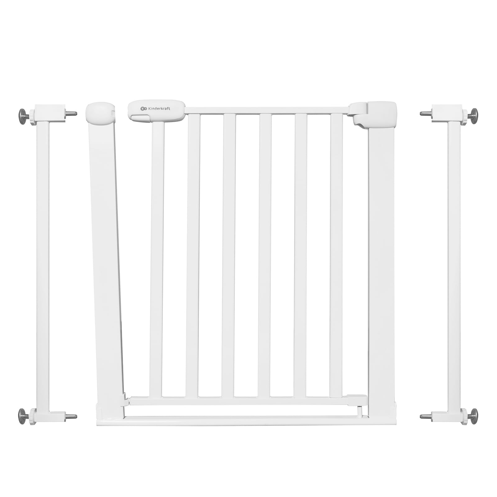 Kinderkraft Lock&GO Treppenschutzgitter Ohne Bohren, Türschutzgitter, Kinderschutzgitter, von 75 bis 103 cm, 90 Grad öffnen, doppelte Verriegelung, Weiß