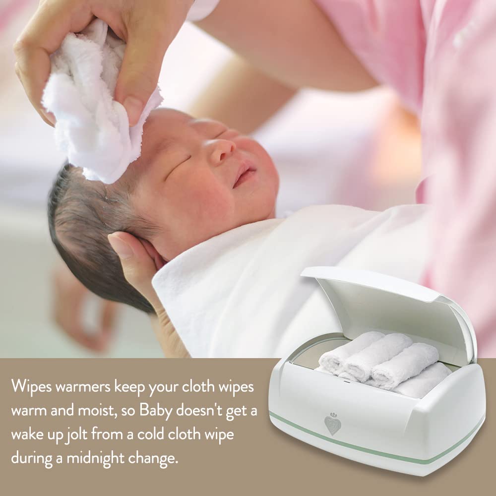Prince Lionheart Warmies Wipes Warmer,Nur wiederverwendbare Babytücher Warmes Nachtlicht,Wärmt Babytücher, Windelkomfortwechsel,Hält 16 wiederverwendbare Kleidung, Niederspannung | 16 Stück (1er Pack)