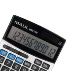 Maul kaufmännischer Taschenrechner MBU 700 | Taschenrechner groß mit kaufmännischen Funktionen | 12-stelliges Display | inkl. Gewinn-Kosten-Marge-Funktion | Solar/Batterie | Schwarz