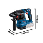 Bosch Professional 18V System Akku Bohrhammer GBH 18V-22 (mit SDS plus, KickBack Control und Vibration Control, inkl. GDE 18V-12, L-BOXX, ohne Akku/ Ladegerät)