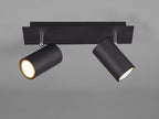 Trio Leuchten Deckenleuchte Marley 802400232, Metall Schwarz matt, Spotbalken 2-flammig, exkl. 2 x GU10
