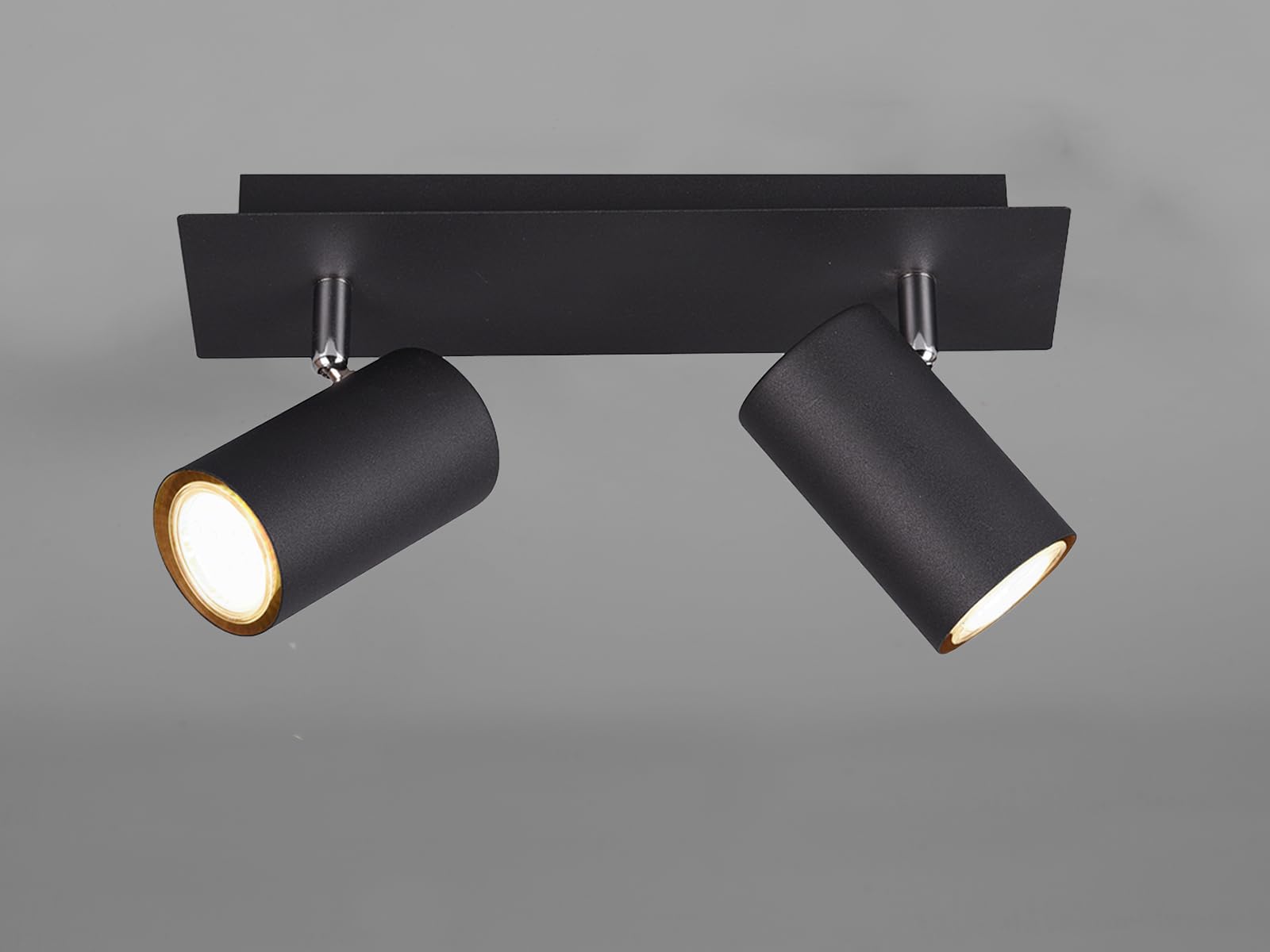 Trio Leuchten Deckenleuchte Marley 802400232, Metall Schwarz matt, Spotbalken 2-flammig, exkl. 2 x GU10