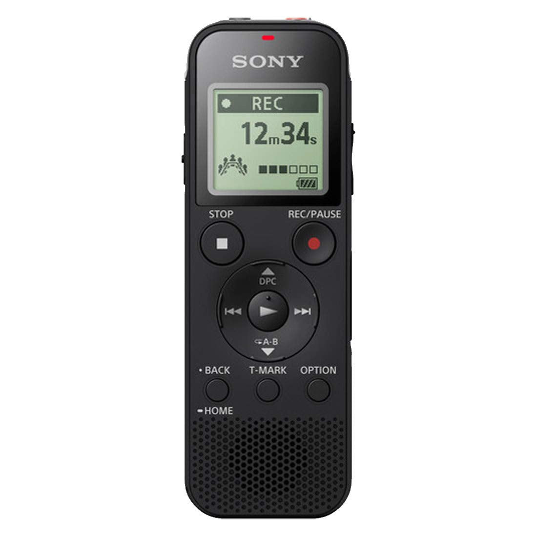 Sony ICD-PX470 Diktiergerät (USB, SD Kartensteckplatz, PCM, MP3, 55h Akku, 4GB, Stereo) schwarz