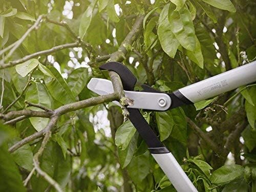 Fiskars PowerGearX Amboss-Getriebeastschere für trockenes und hartes Holz, Antihaftbeschichtet, Gehärteter Präzisionsstahl, Länge: 80 cm, Schwarz/Orange, LX99-L, 1020189