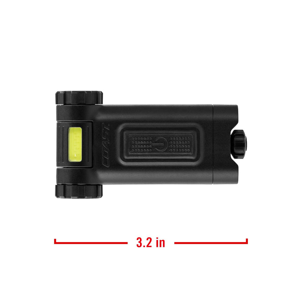Coast HX4 LED-Klemmleuchte, 80 Lumen, zweifarbig (weißer oder roter Lichtstrahl), magnetisch, mit Strahlrotierung, schwarz