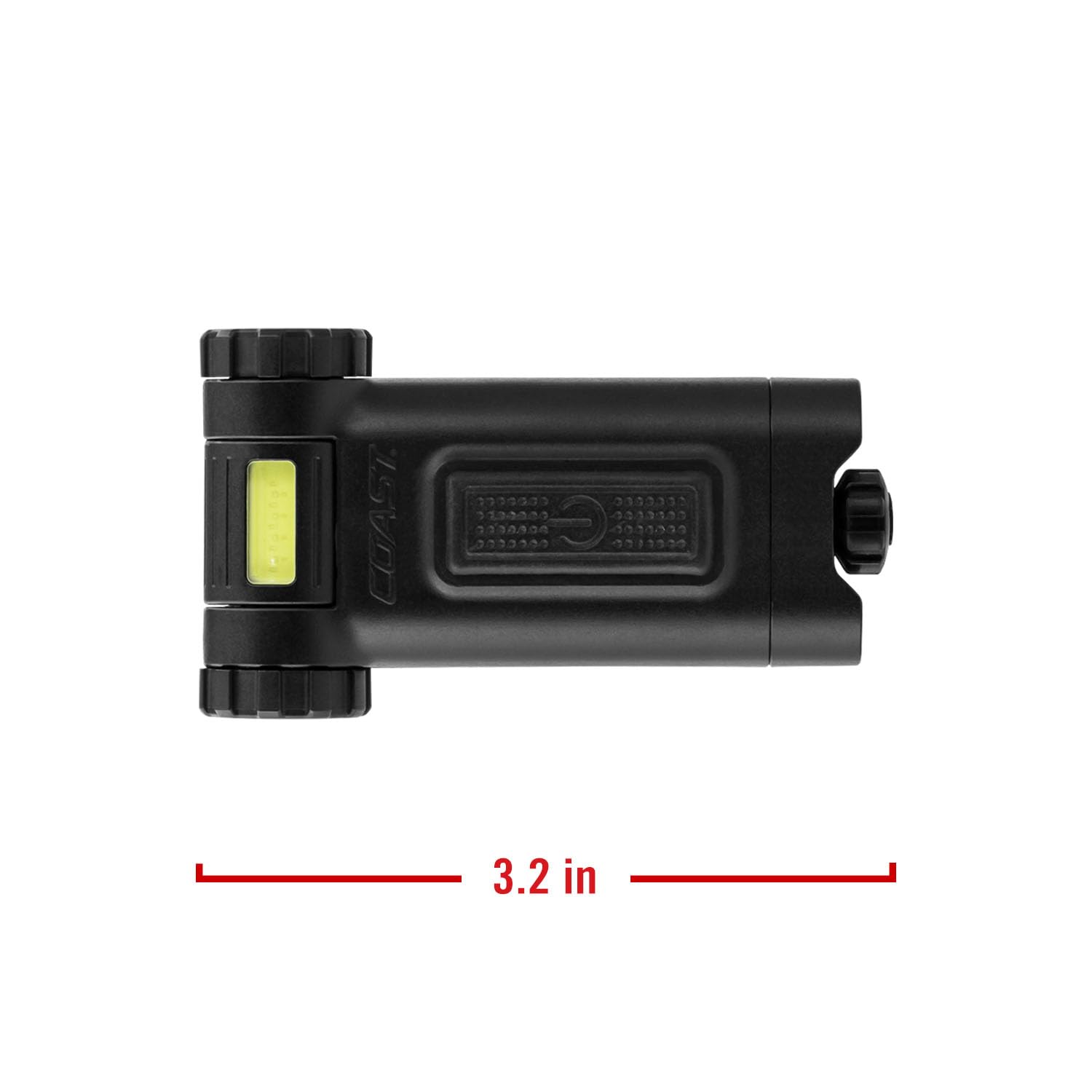 Coast HX4 LED-Klemmleuchte, 80 Lumen, zweifarbig (weißer oder roter Lichtstrahl), magnetisch, mit Strahlrotierung, schwarz