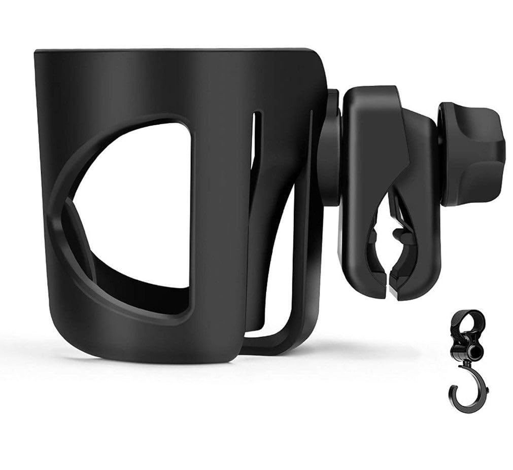 Getränkehalter Kinderwagen Zubehör, Eletorot Universal Becherhalter Kaffeehalter für Buggy Rollstuhl Fahrrad mit Telefonhalter, Flaschenhalter Cup Holder für Trinkflaschen Nuckelflaschen