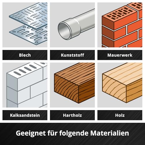 Original Einhell XL-CASE 95-tlg. Bit- und Bohrer-Set (Bits, diverse Bohrer, Schnellwechselbithalter, Steckschlüssel, Senker, Bohrstopper, Stiftschlüssel inkl. Aufbewahrungsbox)