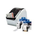 Brother QL-800 Monochrom Etikettendrucker (mit Rot-Schwarz-Druckfunktion, USB-Schnittstelle, Barcodedruck, automatische Schneideeinheit)