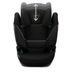 CYBEX Gold Kindersitz Solution S2 i-Fix, Für Autos mit und ohne ISOFIX, 100 - 150 cm, Ab ca. 3 bis 12 Jahre (15 - 50 kg), Moon Black