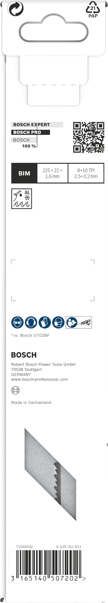 Bosch 5x PRO Thick Metal S1130CF Demolition Säbelsägeblatt (für Rohre und Profile aus Metall, Nichteisenmetalle, Länge 225 mm, Professional Zubehör Säbelsäge)