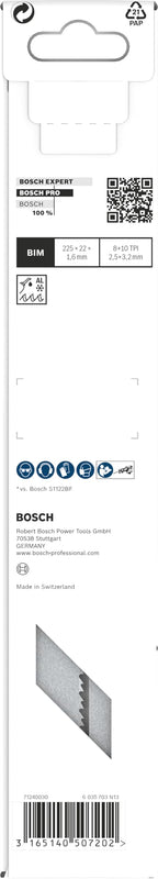 Bosch 5x PRO Thick Metal S1130CF Demolition Säbelsägeblatt (für Rohre und Profile aus Metall, Nichteisenmetalle, Länge 225 mm, Professional Zubehör Säbelsäge)