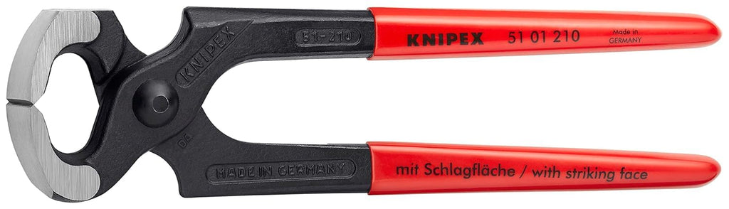 KNIPEX Hammerzange auf SB-Karte mit Kunststoff überzogen 210 mm, 51 01 210 SB