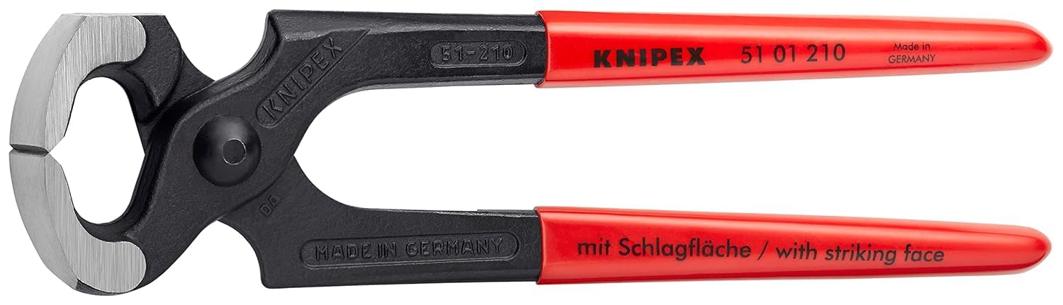 KNIPEX Hammerzange auf SB-Karte mit Kunststoff überzogen 210 mm, 51 01 210 SB
