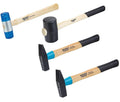 HAZET Hammer Satz 2140/4, 4-teilig, Schlosserhammer 300 g und 500 g, Plastikhammer mit auswechselbaren Köpfen, Gummihammer, längere Lebensdauer durch BluGuard