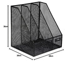 OSCO 3-fach Stehsammler aus Drahtgeflecht, schwarz MR3 BLACK