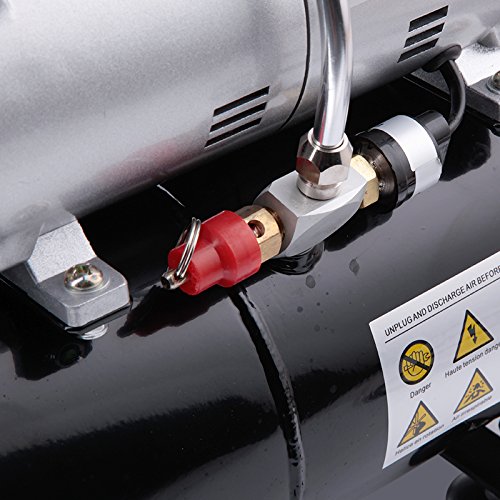 Fengda FD-186 Airbrush Kompressor mit Lufttank/Mächtig Luftstrom und Luftdruck/Druckbehälter/ 4 bar/Auto Stop