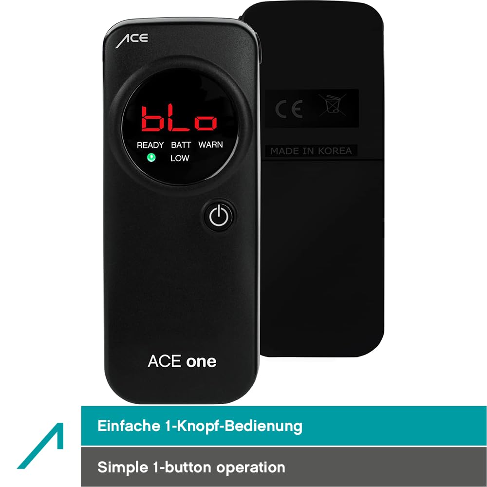 ACE One Alkoholtester Polizeigenau - Promille-Tester Alkomat mit 98,6%