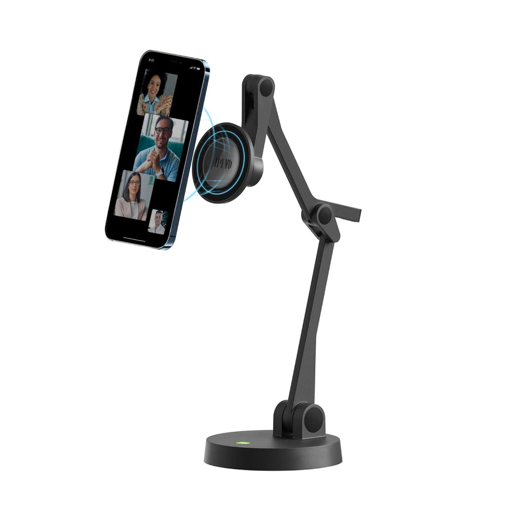 IPEVO Uplift Magnetic mehrgelenkiger Arm für iPhones der Reihe 12 und höher, mehrgelenkiger Telefonhalter für Videogespräche, Multi-Screen-Arbeitsbereich, online unterrichten und lernen Telefonständer