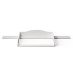 BELLABINO Oti Wickelaufsatz – welliger Wickeltischaufsatz für Malm, Hemnes, Nordli Kommoden (160 cm Breite) – Aufsatz für Wickeltische mit Platzfüller in weiß, 16,5 x 74 x 160 cm (HxTxB)