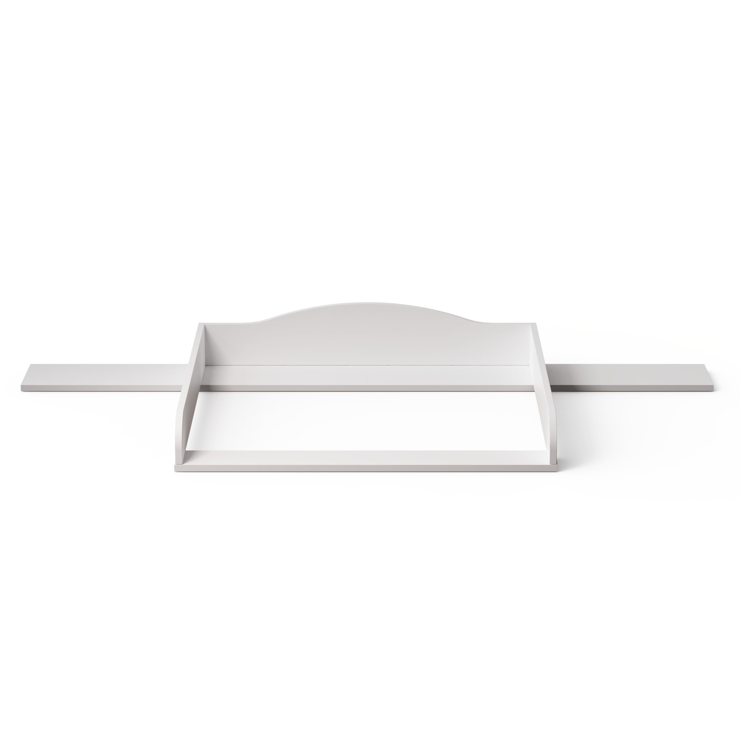 BELLABINO Oti Wickelaufsatz – welliger Wickeltischaufsatz für Malm, Hemnes, Nordli Kommoden (160 cm Breite) – Aufsatz für Wickeltische mit Platzfüller in weiß, 16,5 x 74 x 160 cm (HxTxB)