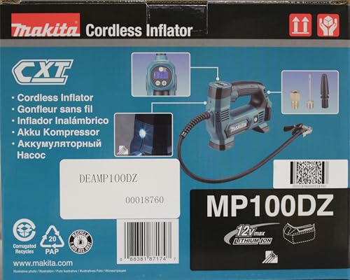 Makita DMP181Z Akku-Kompressor 11,1 bar 18V (ohne Akku, ohne Ladegerät)