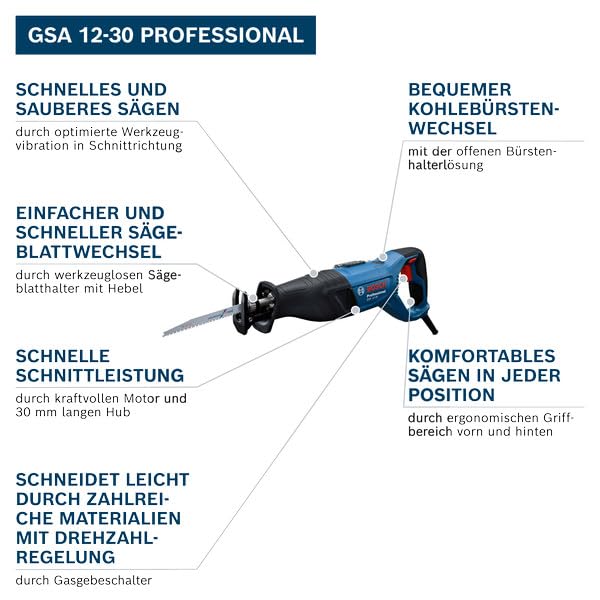 Bosch Professional Säbelsäge GSA 12-30 (inkl. Handwerkerkoffer)
