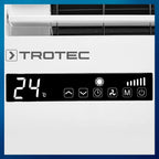 TROTEC PAC-W 2650 SH Wandklimaanlage ohne Außengerät mit Wärmepumpe – 4-in-1 Klimagerät zum Kühlen, Heizen, Entfeuchten & Lüften, 2,6 kW Kühlleistung, Inverter, WLAN, R290, bis 34 m²