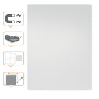 Nobo Magnetisches Whiteboard ohne Rahmen, 600 x 450 mm, individuell erweiterbare Whiteboardtafel, ideal für Büros und Teamarbeit, Stahl, Weiß, 1915656