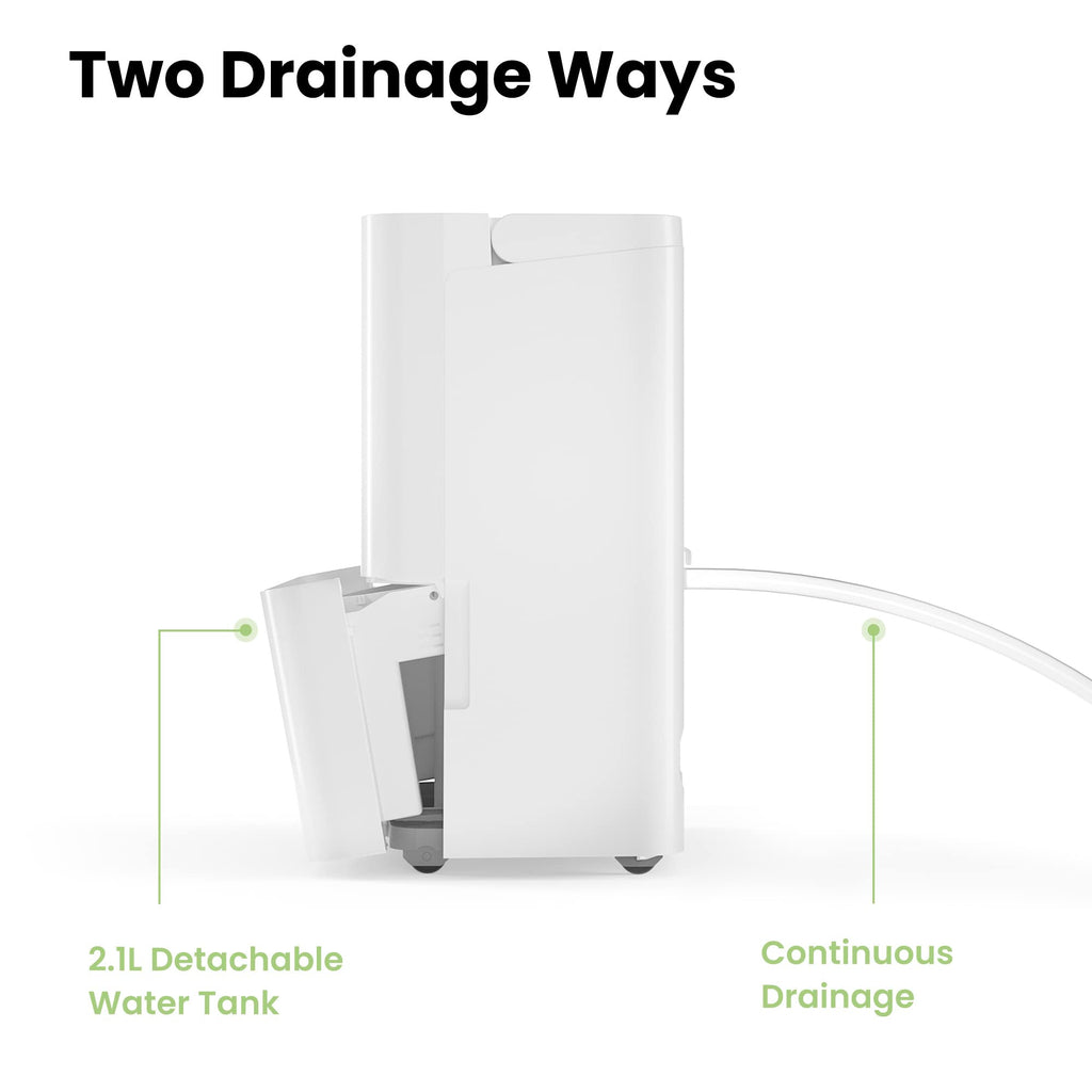 Comfee Luftentfeuchter 12 Liter/24 Stunden, geeignet für Räume bis zu 50 Kubikmeter (20 Quadratmeter), LED-Anzeige, Wasserbehälter-Vollanzeige, MDDN-12DEN7, Kältemittel R290, automatische Entfeuchtung
