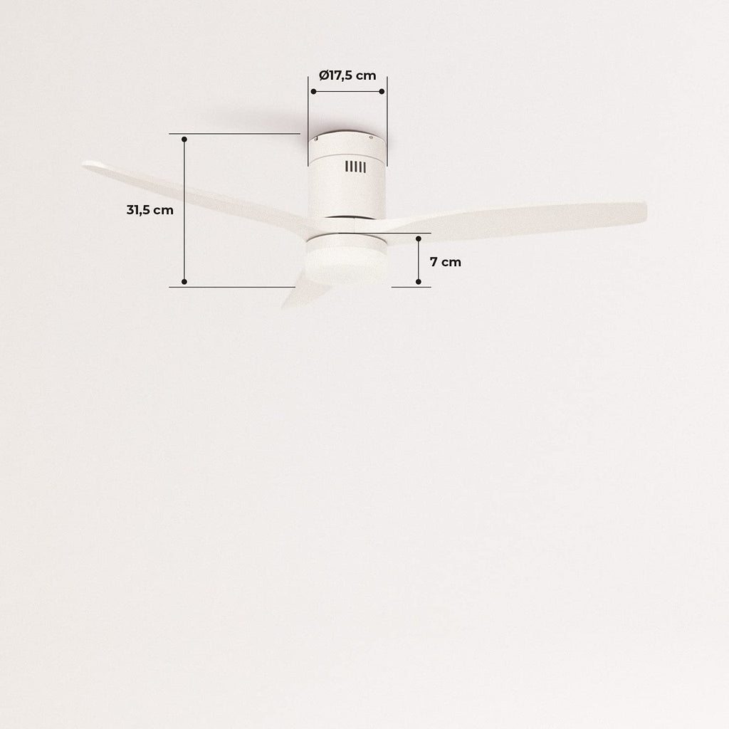 CREATE / WINDCALM M/Deckenventilator ABS mit Beleuchtung Weiß mit Fernbedienung / 40W, Leise, Ø132cm, 6 Geschwindigkeiten, Timer, DC-Motor, Sommer-Winterbetrieb