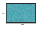 etm® Schmutzfangmatte - Fußmatte in vielen Größen - Türmatte Fußabstreifer für Haustür innen und außen (Türkis, 120x300 cm)
