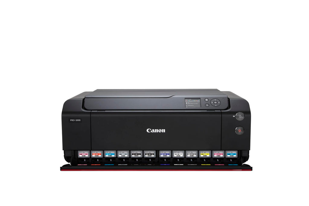 Canon imagePROGRAF PRO-1000 (DIN A2 Druck randlos, 12-Tintensystem, WLAN, LAN, 7,5 cm Farbdisplay), schwarz