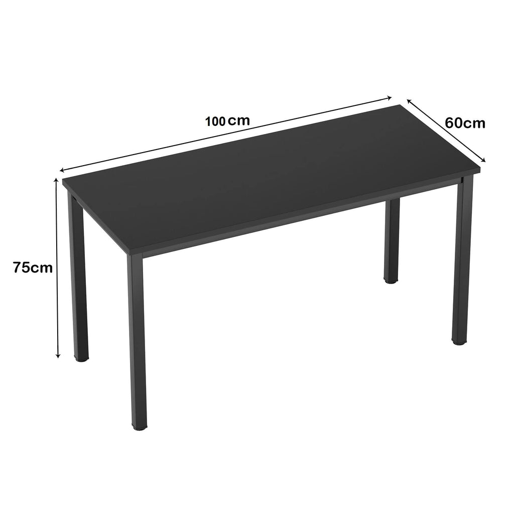 SogesHome PC Schreibtisch Computertisch 100 x 60 x 75 cm Bürotisch Workstation für Home Office Verwenden Schreibtisch, Esstisch Konferenztisch, Schwarz