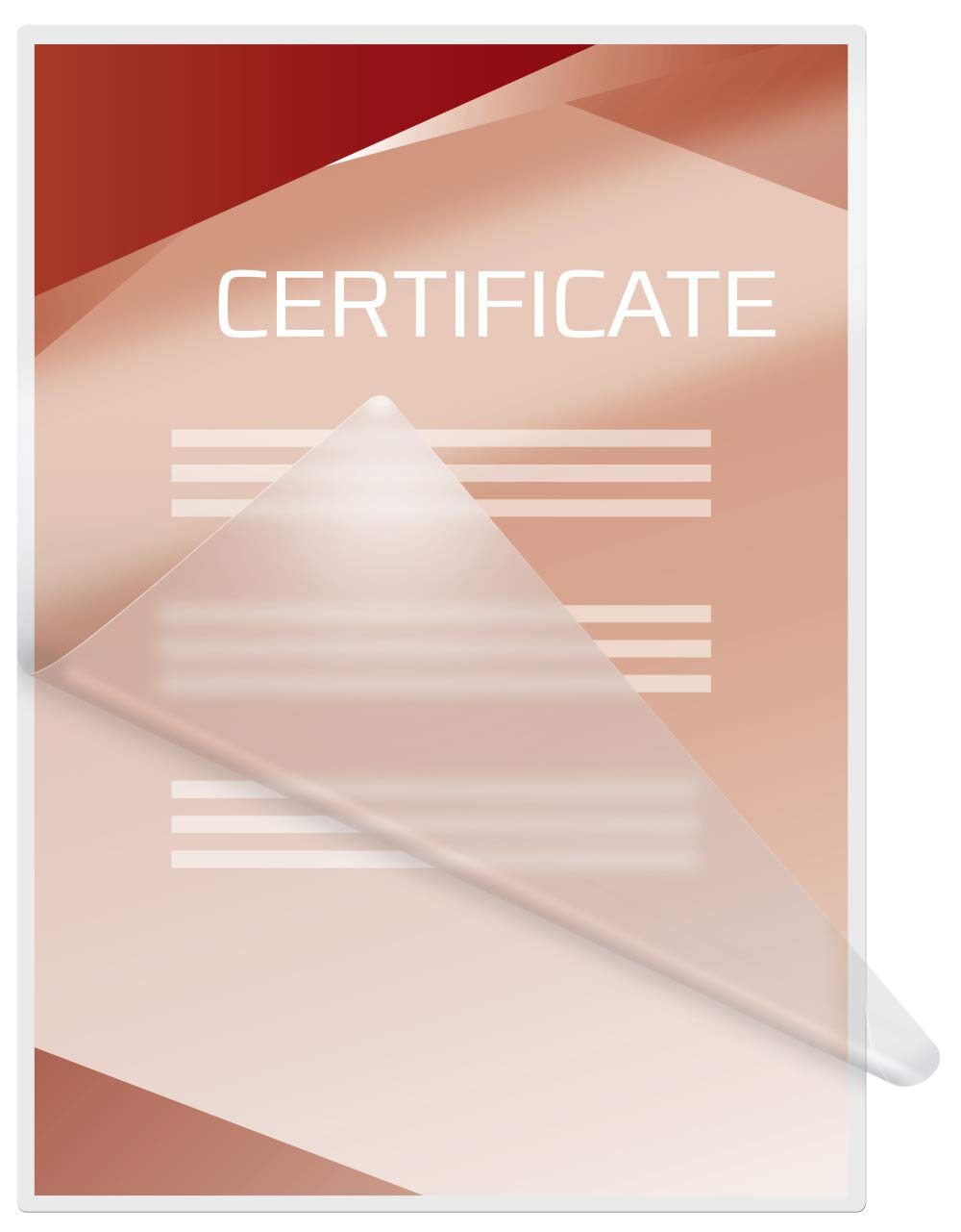 GBC Laminierfolien A4 125 mic, Robuste Laminiertaschen im 100er Pack, Glänzend, Transparent, Ideal für Büro & Schule, 3200723