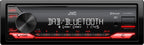 JVC KD-X282DBT USB-Autoradio mit DAB+ & Bluetooth Freisprecheinrichtung (USB, AUX-In, 1 x Pre-Out 2,5V, Soundprozessor, 4x50 W, rote Tastenbeleuchtung)