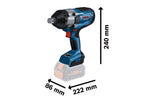 Bosch Professional 18V System BITURBO Akku Drehschlagschrauber GDS 18V-1050 H (inkl. Einlage, L-BOXX, ohne Akku/ Ladegerät)