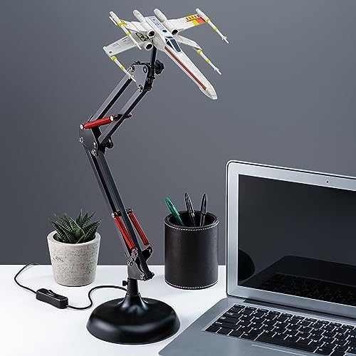 Paladone Star Wars X-Wing Flexibler Tischlicht, 15 cm (5,9 Zoll) breite Replik des Schiffs mit LED-Beleuchtung, Betrieben durch im Lieferumfang enthaltenes USB-Kabel, Weiß