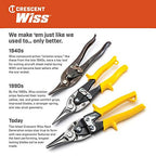 Wiss M3R 248mm MetalMaster Blechschere mit Hebelübersetzung, Links, gelb
