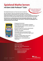 Texas Instruments Little Professor Rechentrainer (für Vor- und Grundschule, Solarbetrieben, mit 80.000 Rechenaufgaben) gelb-blau