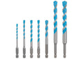 Bosch 7x EXPERT HEX-9 Multi Construction Bohrer-Set (für Beton, Weiche Fliesen, Ø 4-12 mm, Professional Zubehör Schlagbohrer, Schrauber, Bohrmaschine)