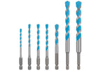 Bosch 7x EXPERT HEX-9 Multi Construction Bohrer-Set (für Beton, Weiche Fliesen, Ø 4-12 mm, Professional Zubehör Schlagbohrer, Schrauber, Bohrmaschine)