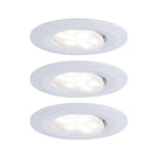 Paulmann 99931 LED Einbauleuchte Calla rund 3er Set incl 3x5.2 W IP65 dimmbar Einbaustrahler Weiß matt Schranklicht Kunststoff Einbaulampe 4000K