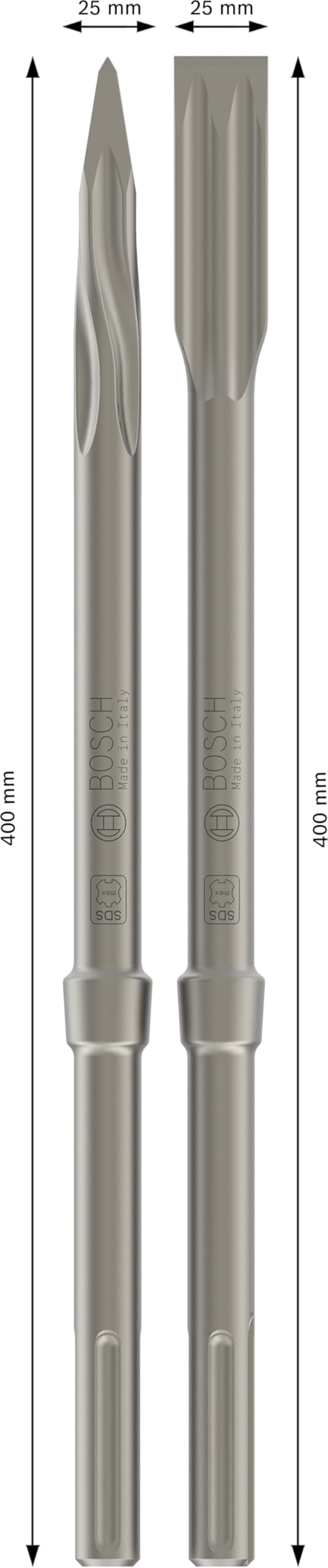 Bosch Professional 4tlg. Meißel Set SDS max (Zubehör Abbruchhammer)