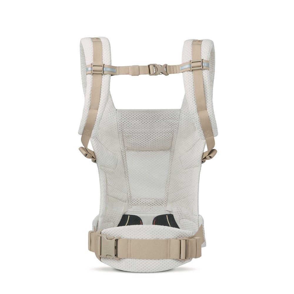 Ergobaby Adapt Babytrage für Neugeborene ab Geburt, 3-Positionen SoftFlex Mesh Ergonomische Babybauchtrage Rückentrage Baby-Tragetasche, Natural Beige, 1 Einheit