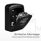 Burg-Wächter Schlüsseltresor mit 4-stelligem Zahlencode für außen und innen, Sicher, Wandmontage, Key Safe 30 SB, Schwarz