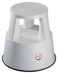 WEDO Rollhocker STEP aus bruchfestem Kunststoff - rollbarer Elefantenfuß Tritthocker, TÜV GS-geprüft, Made in Germany, rutschfest - Höhe ca. 43 cm, Tragkraft 150 kg, Farbe Lichtgrau