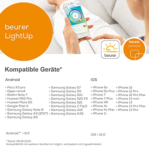 Beurer TL 100 2-in-1 LED Tageslichtlampe und Stimmungslicht, mit Farbwechselfunktion, bequeme App Steuerung, 1 Stück (1er Pack), Weiß